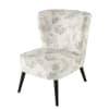 Sessel mit weißem Baumwollbezug mit Toile de Jouy-Muster